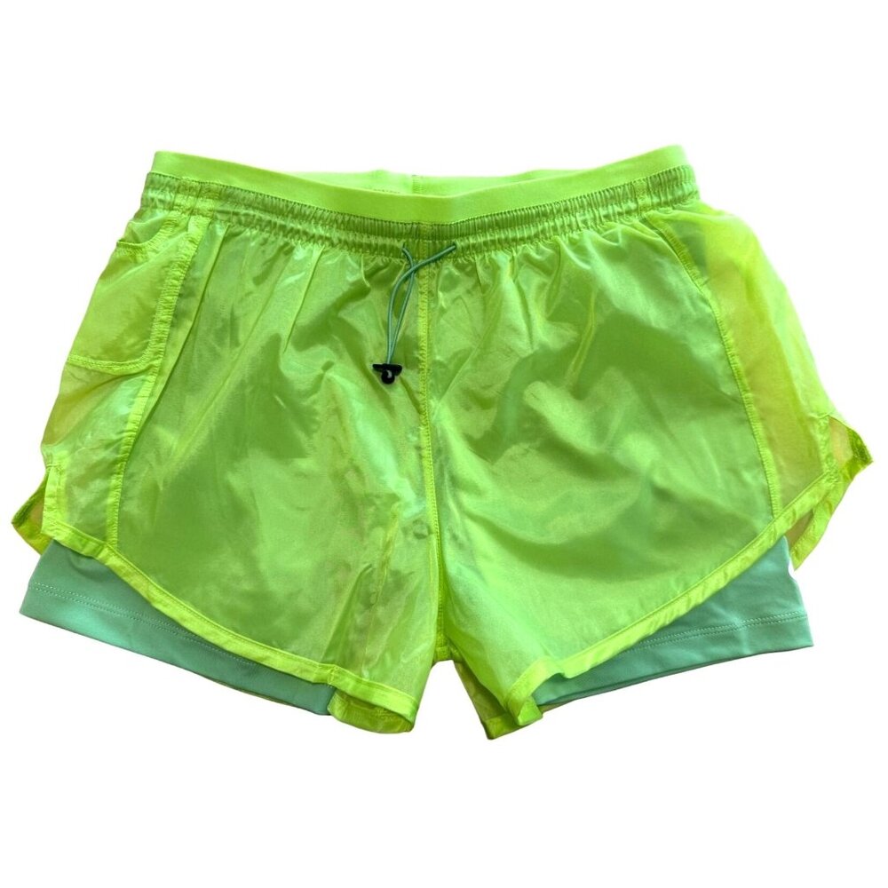 Nike Icon Clash Tempo Luxe Women's 2-in-1 Running Shorts Lime DM7739-321 Small